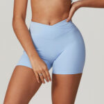 Women’s Cross High-Waist Workout Shorts | Supportive Training Fit