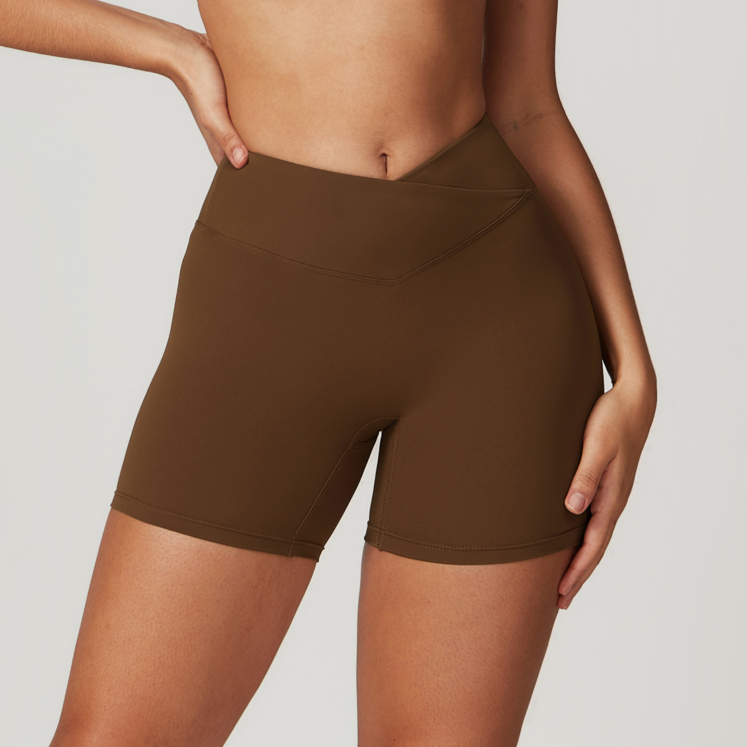 Women’s Cross High-Waist Workout Shorts | Supportive Training Fit - Image 3
