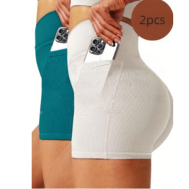 2-Pack Women’s High-Waist Yoga Shorts | Breathable, Stretchy Workout Fit